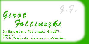 girot foltinszki business card